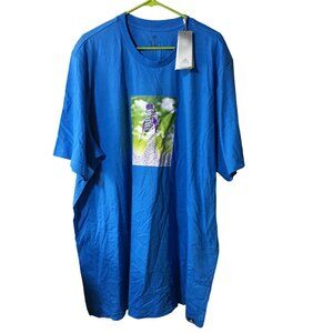 ADIDAS BLUE SPACESHIP BOOST GRAPHIC T-SHIRT BIG & TALL  MENS 3XLT NWT